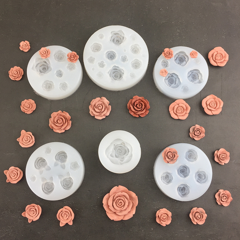 Candle Making Business - バラの形をした3Dシリコン型,葉,フォンダン,チョコレート型,キャンドル,石鹸型,ケーキデコレーションツール,ベーキングアクセサリー