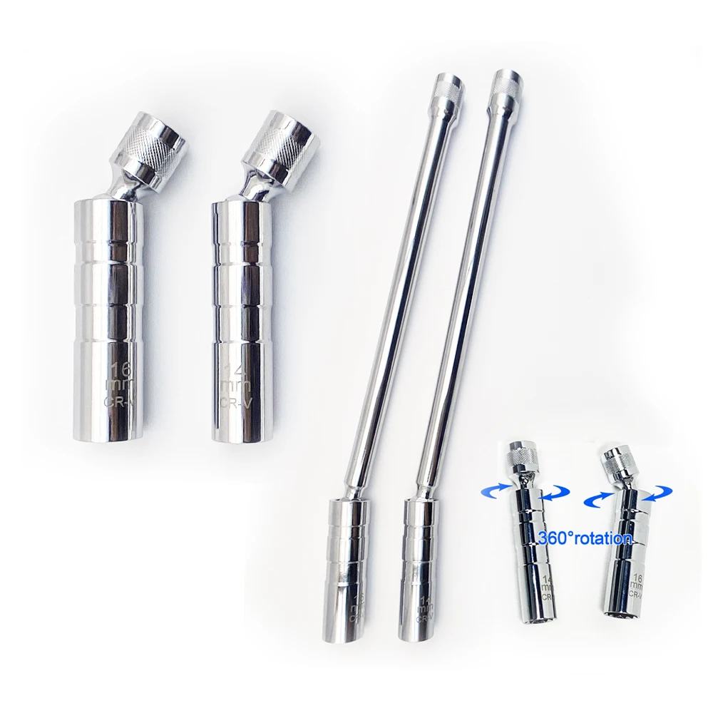 Candle Making Business - 14mm 16mm スパークプラグ取り外しツールレンチ 磁気スリーブ 3/8インチ 12ポイントスイベルキャンドルキー
