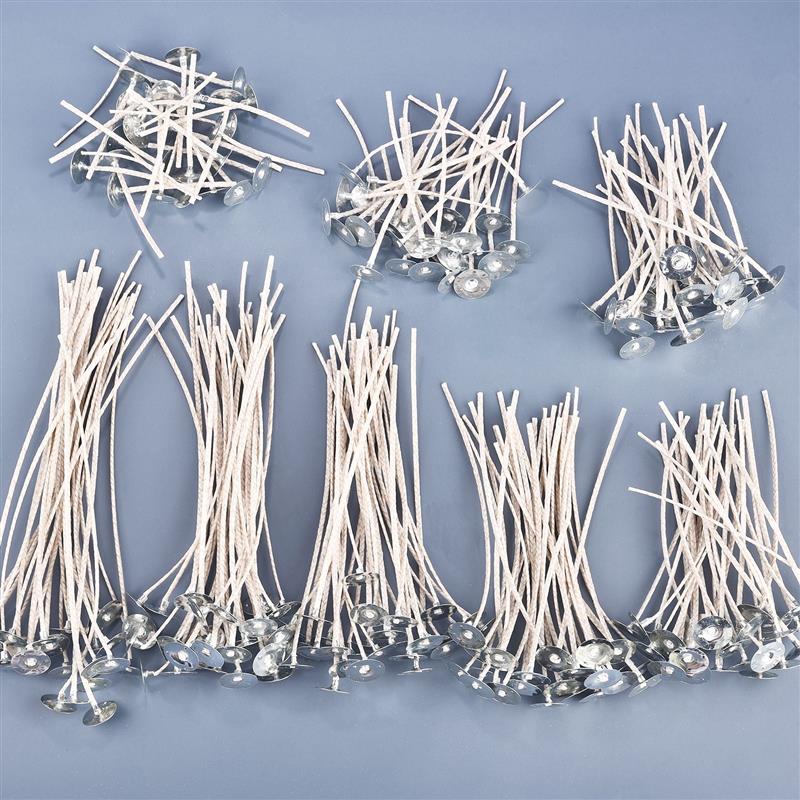 Candle Making Easy - キャンドル作り用のスモークコットンワックスライン,エンボス加工されたキャンドル,傷んだワックスエレンツ,30個
