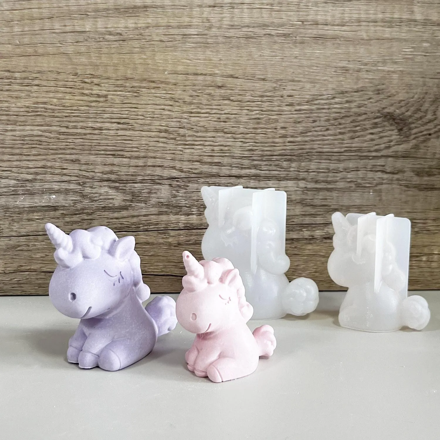 Candle Making Business - 3D 幾何学的なシリコーンユニコーン猫鹿クマ型ソープキャンドルメイク粘土石膏樹脂クラフトモールドケーキ装飾ベーキングツール