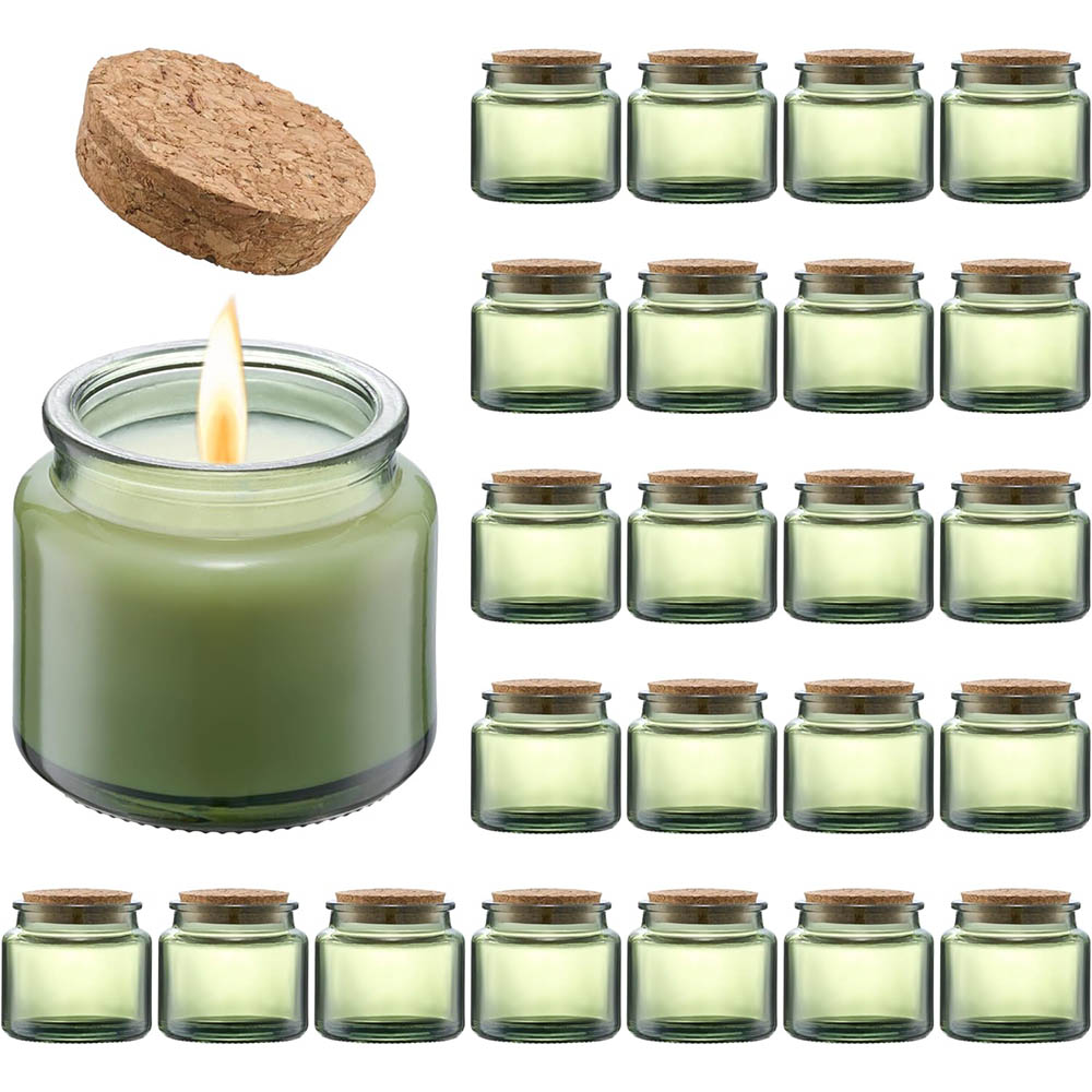 Candle Making Glass Jars - 3オンスのガラス製キャンドルジャー、キャンドル作り用キャンドルジャー、結婚式、ベビーシャワー、パーティーの記念品装飾用