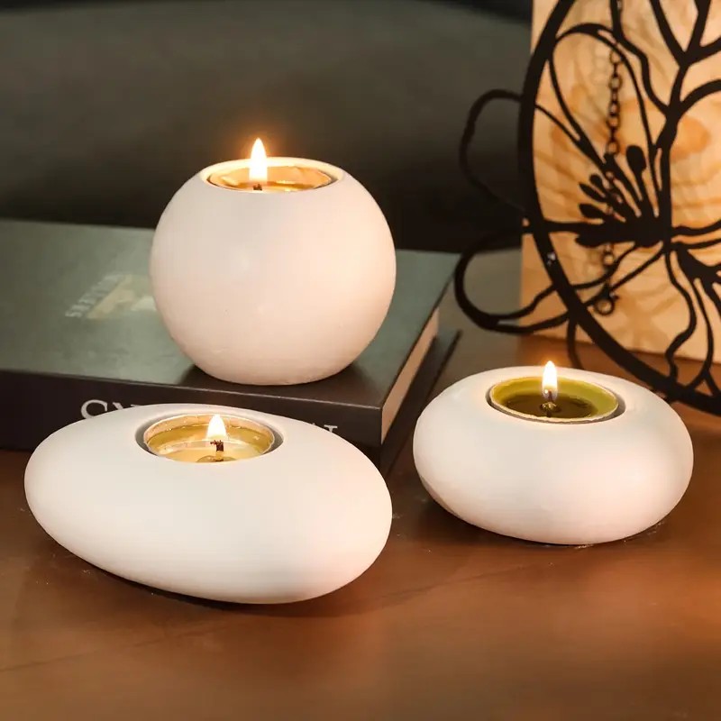 Candle Making Jug - ティーライトキャンドルホルダー樹脂シリコンモールド、クリスタルボール/球体エポキシ樹脂モールド、楕円形石膏コンクリートフラワーポット作成モールド