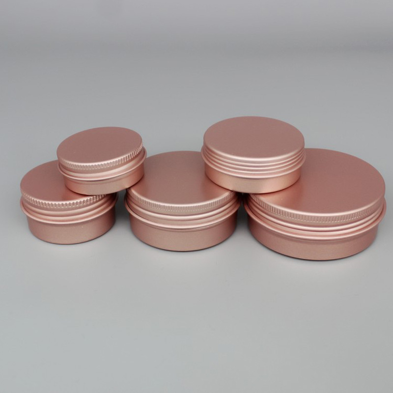 Candle Making Jug - 10個、50個、100個/ロット 化粧品クリームジャー ローズゴールド アルミボックス キャンドル リップバーム