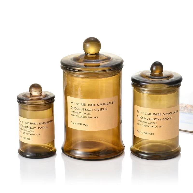 Candle Making Glass Jars - ガラスキャンドルカバー,寝室の装飾,防塵ジャー,アロマテラピー,永遠の命の花,DIY