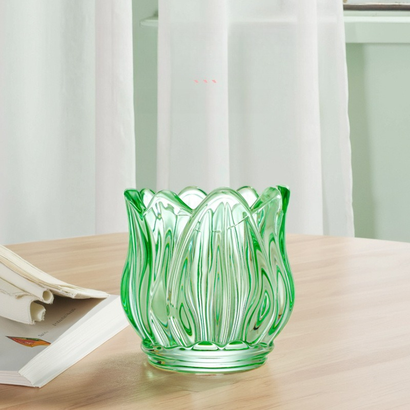 ガラスチューリップキャンドルカップ、雰囲気装飾、写真小道具、 - Candle Making Glass のレビューと価格