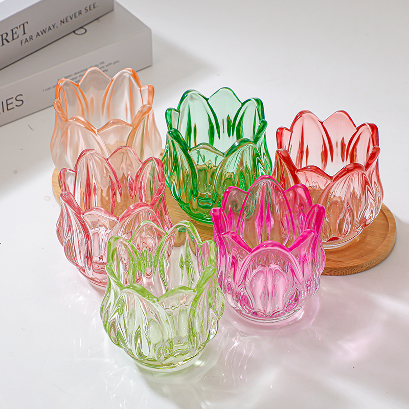 ガラスチューリップキャンドルカップ、雰囲気装飾、写真小道具、 - Candle Making Glass のレビューと価格