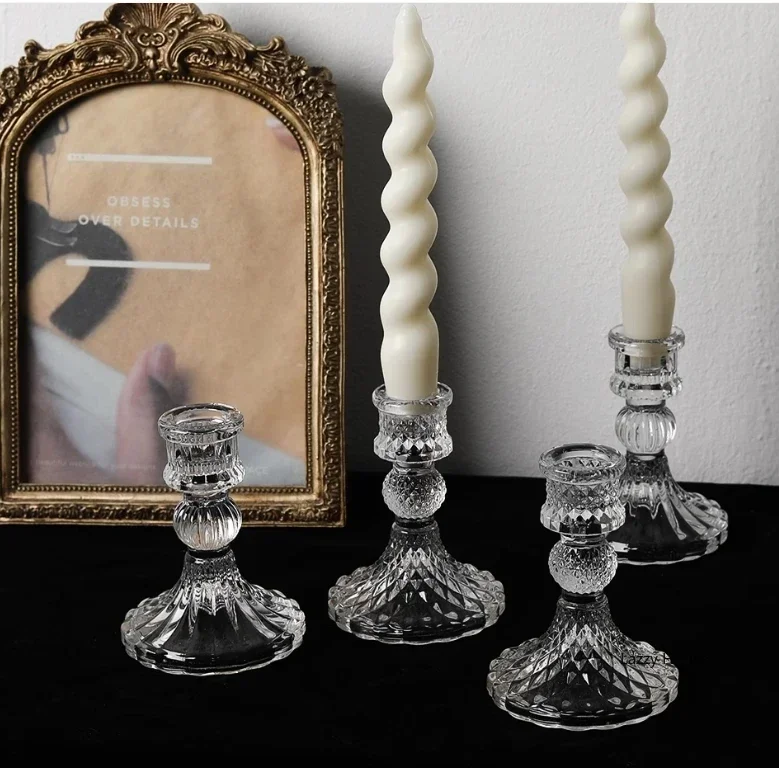 テーブル用クリスタルキャンドルホルダー、ディナーパーティー、 - Candle Making Glass のレビューと価格
