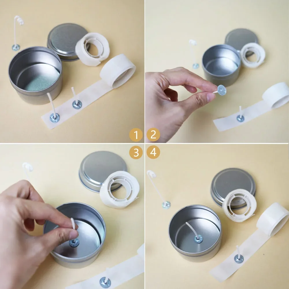 キャンドルを作るための接着剤,10mm, 100ドット/ロー - Candle Making Wicks のレビューと価格