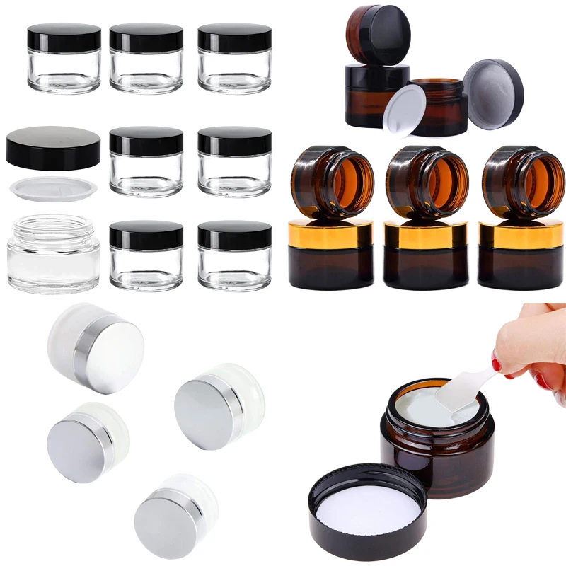 5 個 5 グラム-100 グラムミニアンバーラウンドガラス - Candle Making Glass Jars のレビューと価格