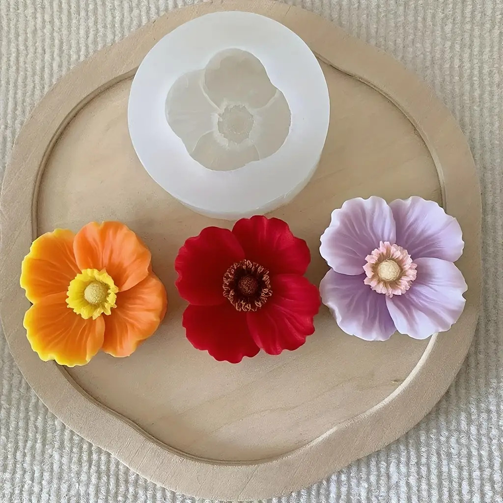 花の形をしたシリコンキャンドル型、石鹸、粘土、樹脂工芸品、家 - Candle Making Jug のレビューと価格