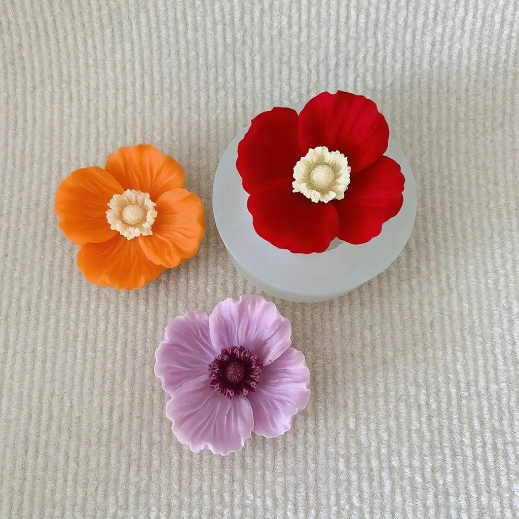 花の形をしたシリコンキャンドル型、石鹸、粘土、樹脂工芸品、家 - Candle Making Jug のレビューと価格