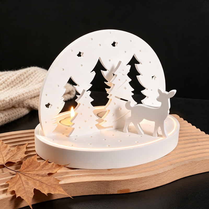 クリスマスエルクティーライトキャンドルホルダーシリコンモール - Candle Making Business のレビューと価格