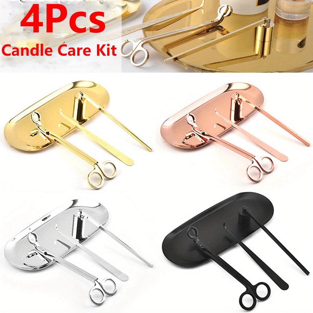 4 ピース/セット高級キャンドルケアキットステンレス鋼芯トリ - Candle Making Business のレビューと価格
