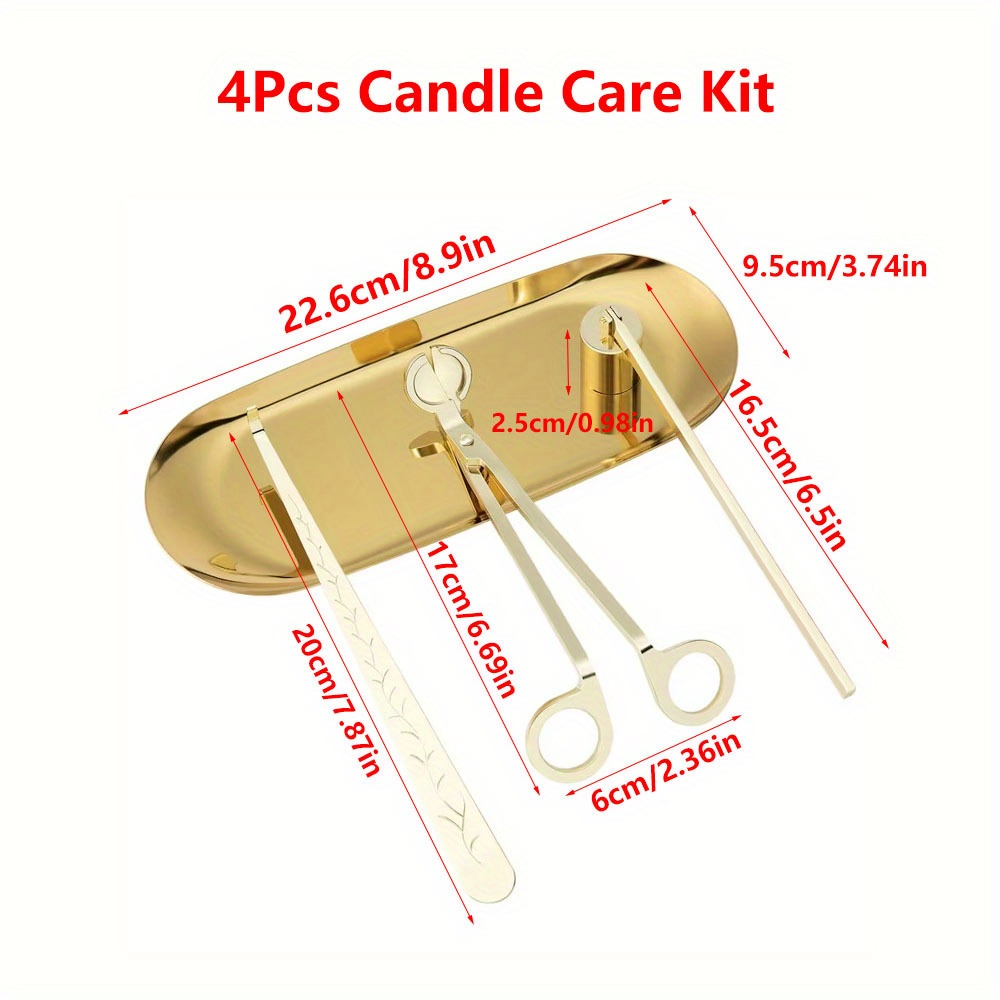 4 ピース/セット高級キャンドルケアキットステンレス鋼芯トリ - Candle Making Business のレビューと価格