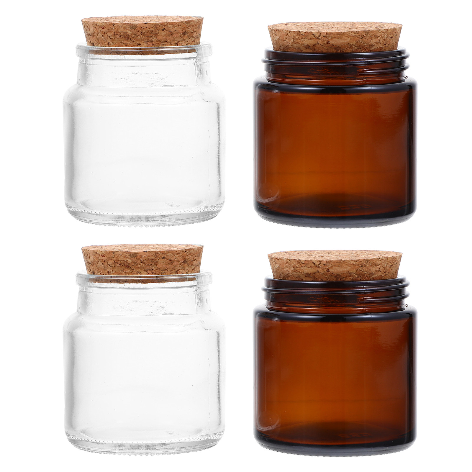 キャンドル作り用のガラス瓶4個セット。木製の蓋付きで、香りを - Candle Making Glass Jars のレビューと価格