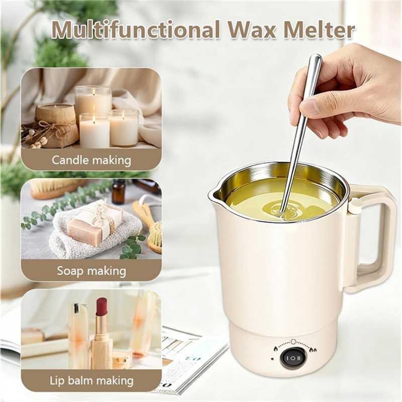 A47U 電気ワックス溶解ポットキット 温度計付き 800M - Candle Making Jug のレビューと価格