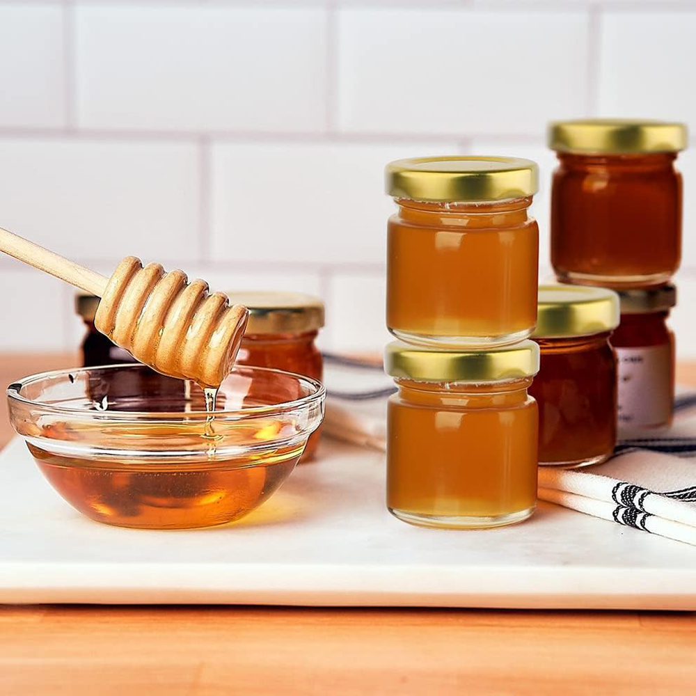 蓋付きの小さなガラス瓶、1.5オンスのミニハニーボトル、キャ - Candle Making Glass Jars のレビューと価格
