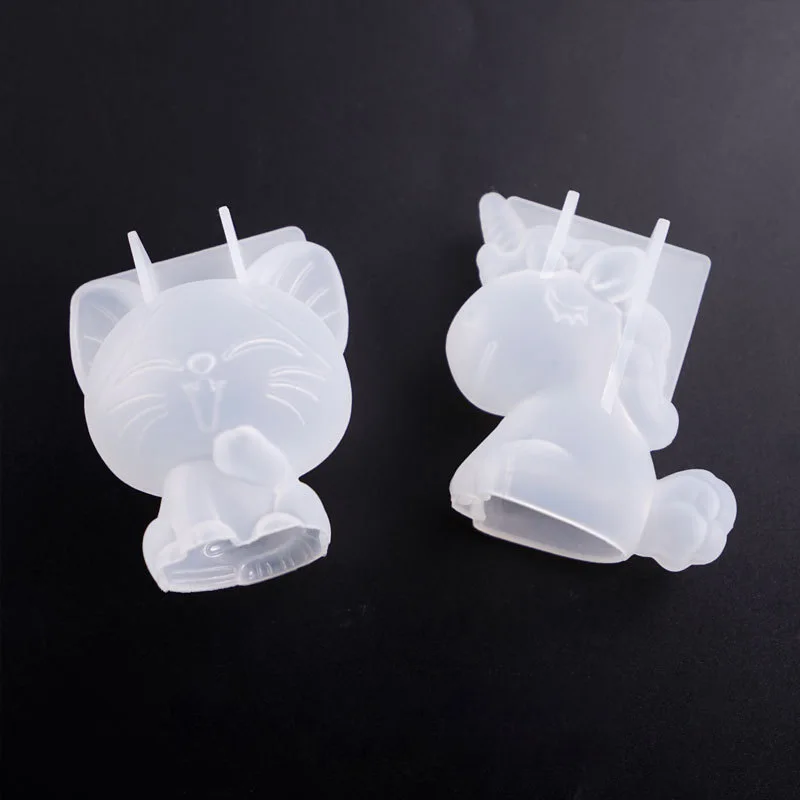 3D 幾何学的なシリコーンユニコーン猫鹿クマ型ソープキャンド - Candle Making Business のレビューと価格