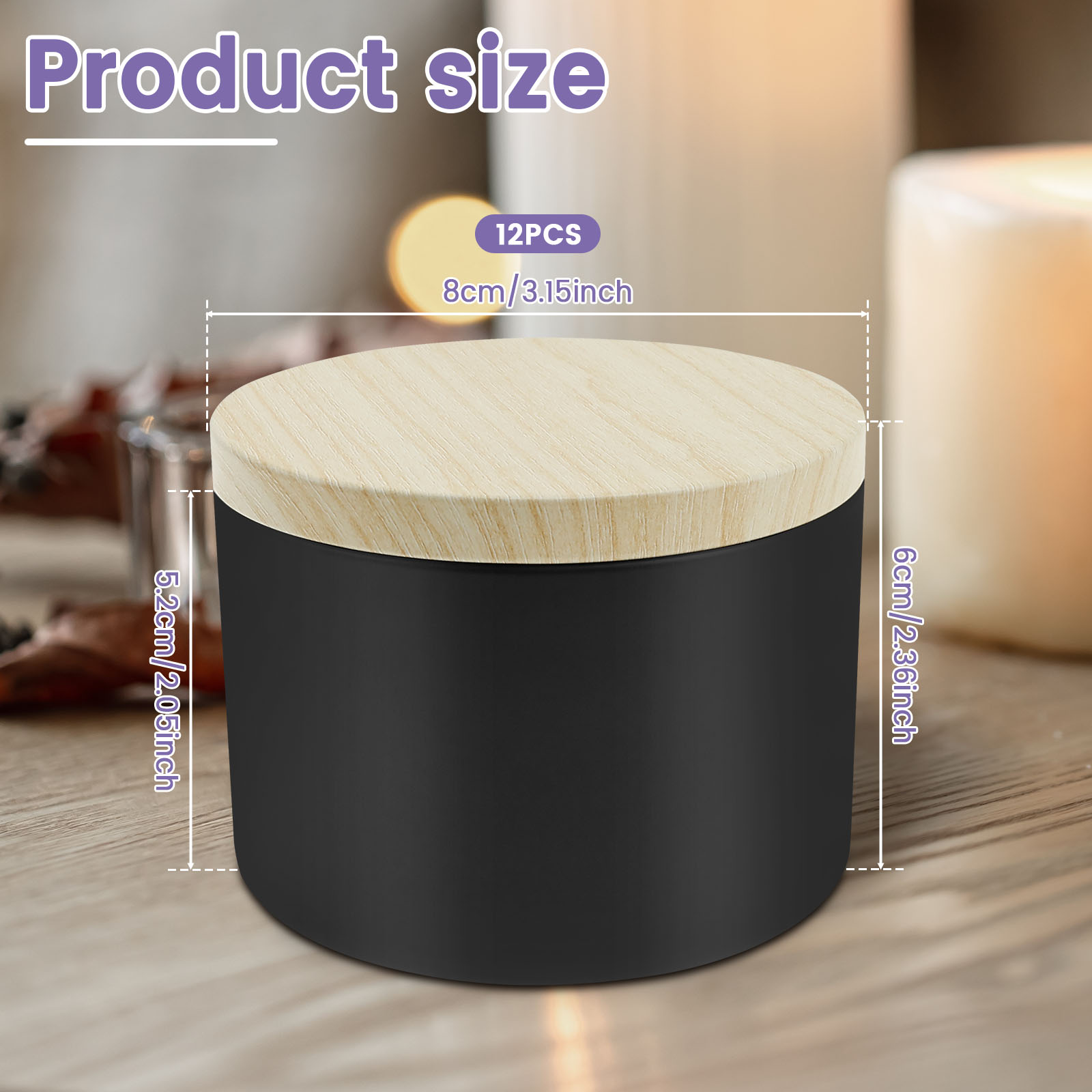 12 個 8 オンス鉄空キャンドル缶キャンドル作成用コンパク - Candle Making Glass Jars のレビューと価格