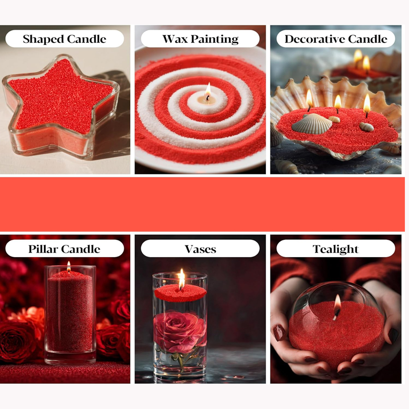 100G グリーン ホワイト レッド サンド パール キャン - Candle Making Wicks のレビューと価格