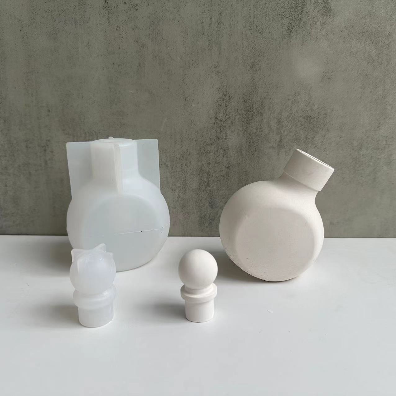 香水ボトル花瓶用シリコンモールドエポキシ樹脂、石膏、コンクリ - Candle Making And Perfume のレビューと価格