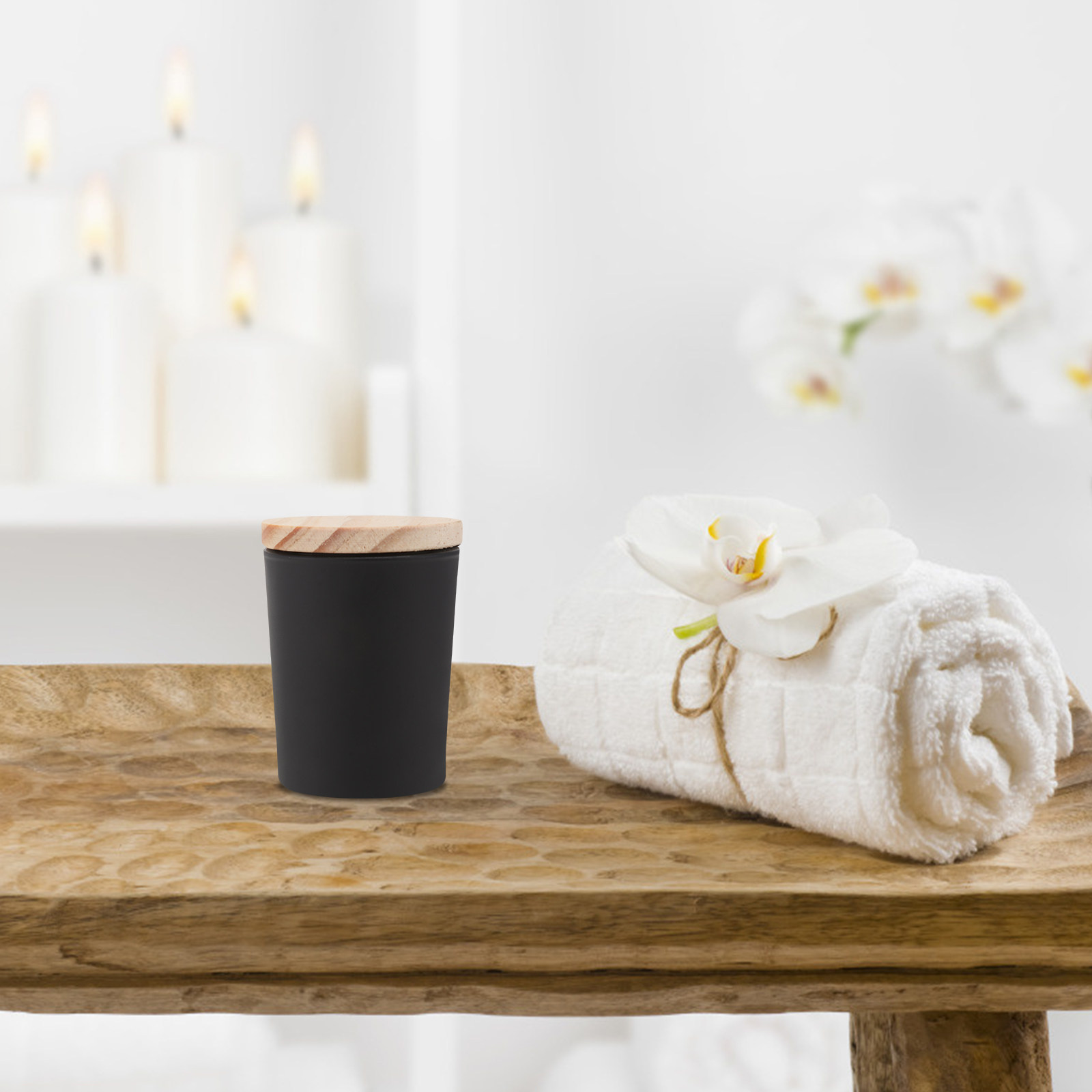 2個セット シンプルでおしゃれな蓋付きガラス製DIYカップ  - Candle Making Glass Jars のレビューと価格