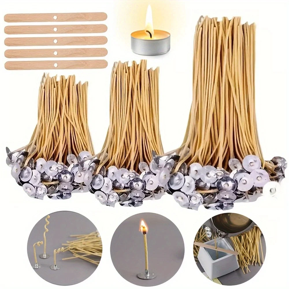 キャンドル芯 50 個 8 インチ麻キャンドル芯有機蜜蝋キャ - Candle Making Wicks のレビューと価格