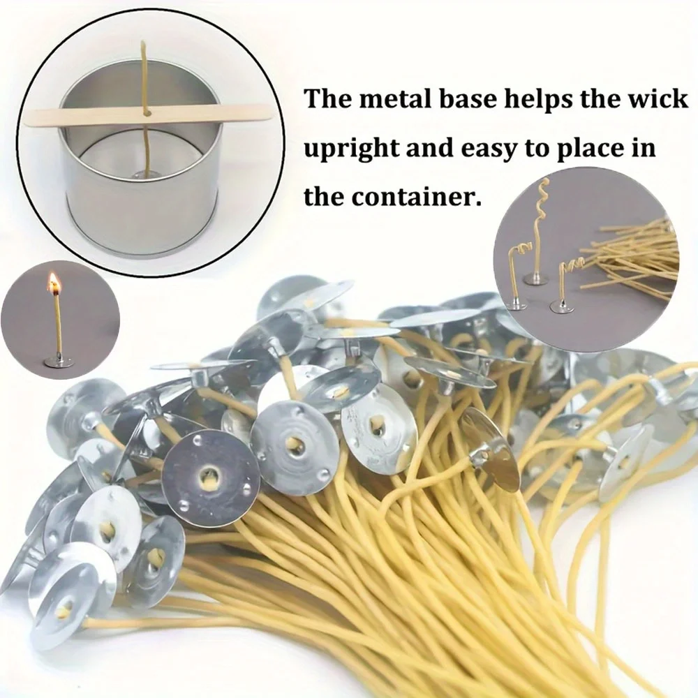 キャンドル芯 50 個 8 インチ麻キャンドル芯有機蜜蝋キャ - Candle Making Wicks のレビューと価格