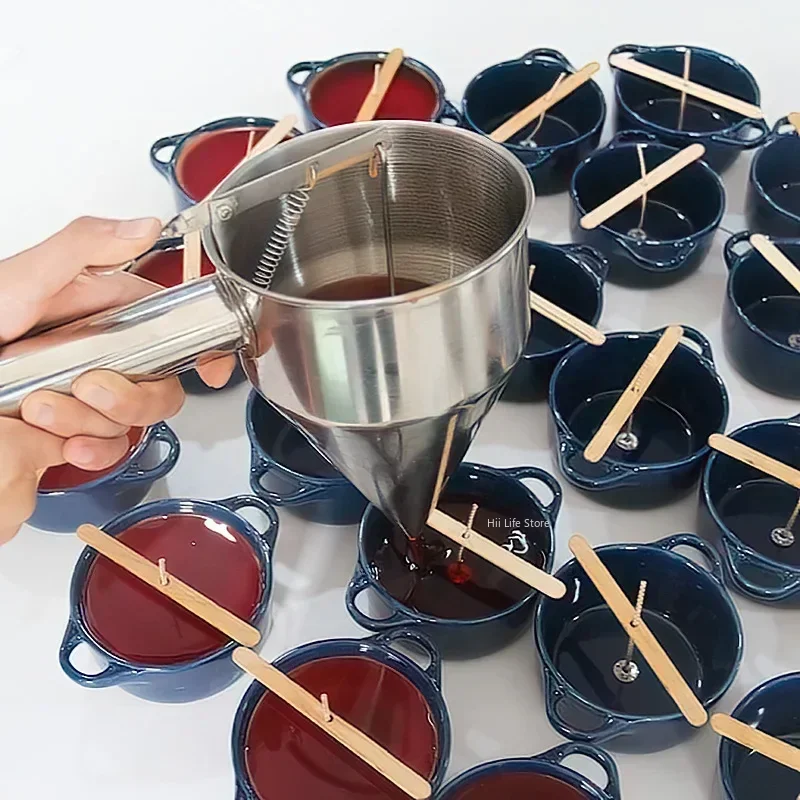 ステンレス鋼ハンドヘルド漏斗テーパーキャンドル液体ディスペン - Candle Making Jug のレビューと価格