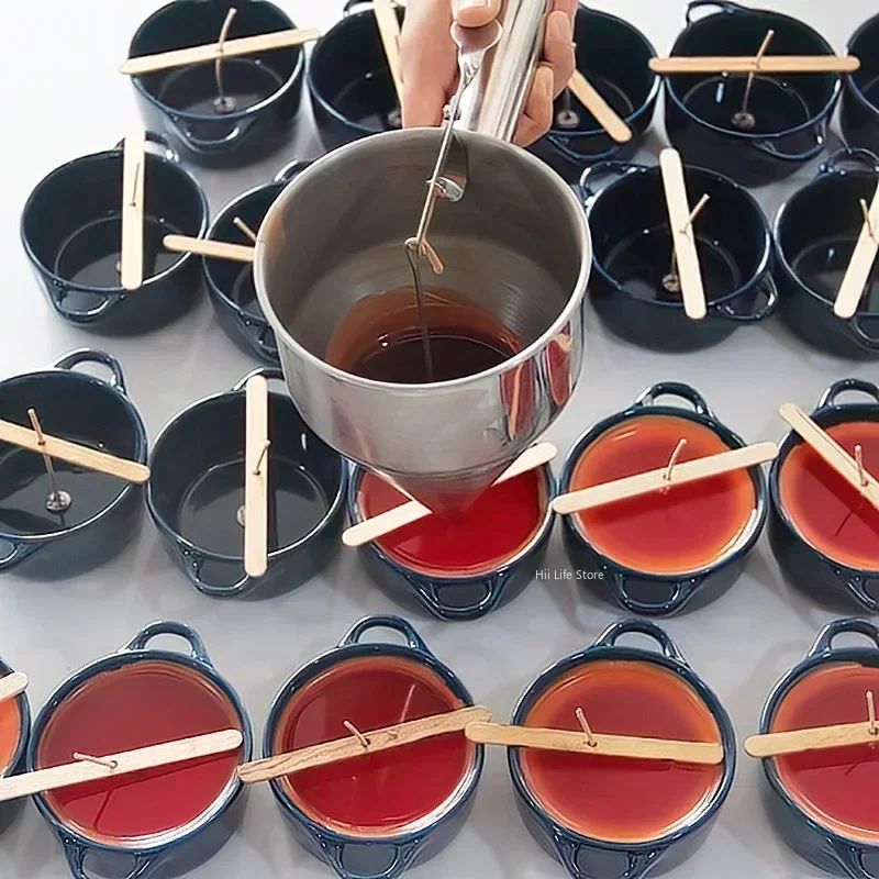 ステンレス鋼ハンドヘルド漏斗テーパーキャンドル液体ディスペン - Candle Making Jug のレビューと価格