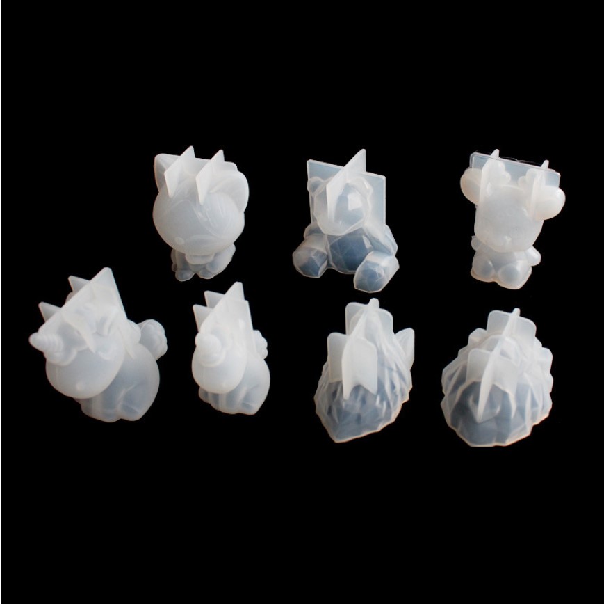 透明ユニコーンシリコーンエポキシ樹脂金型ジオメトリクマウサギ - Candle Making Business のレビューと価格