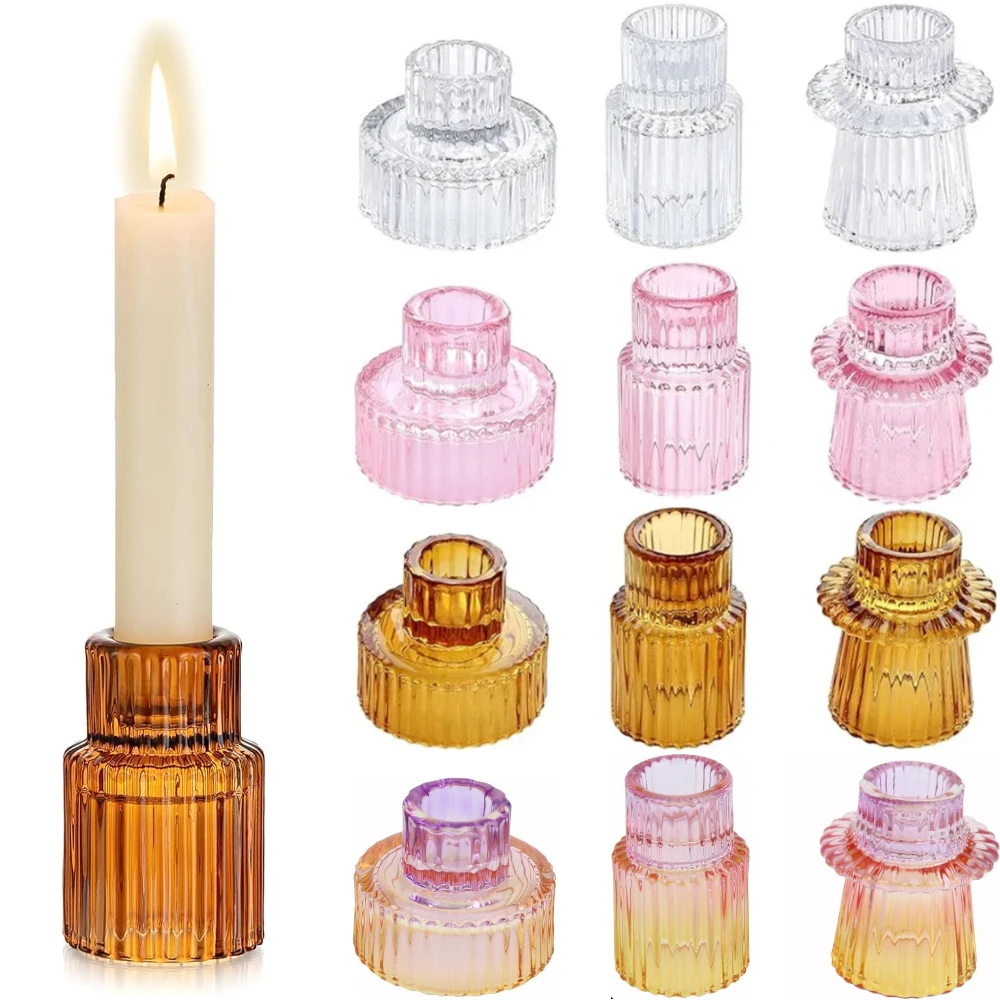 3 ピース/セット両面ガラス製キャンドルホルダー マルチスタ - Candle Making Glass のレビューと価格