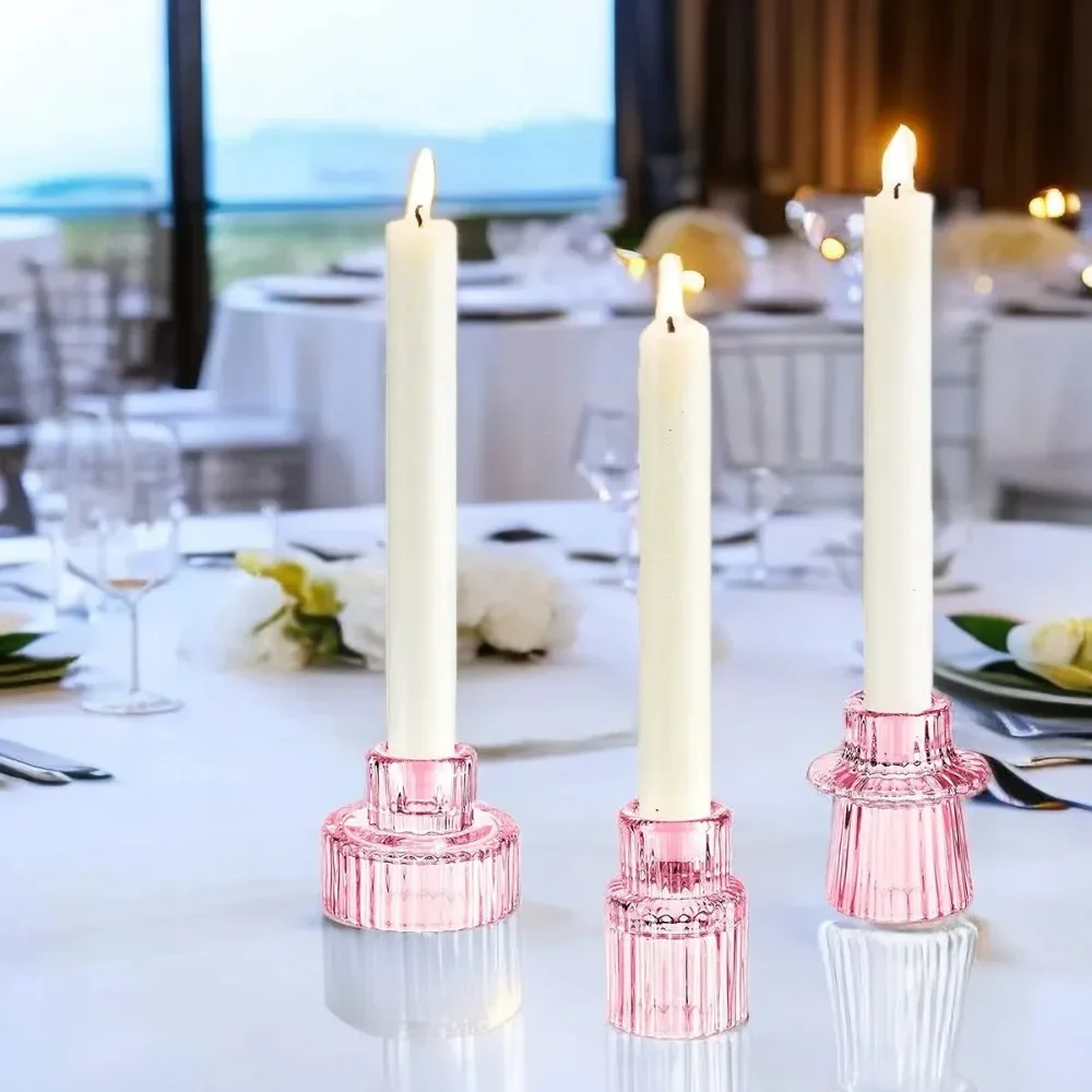 3 ピース/セット両面ガラス製キャンドルホルダー マルチスタ - Candle Making Glass のレビューと価格