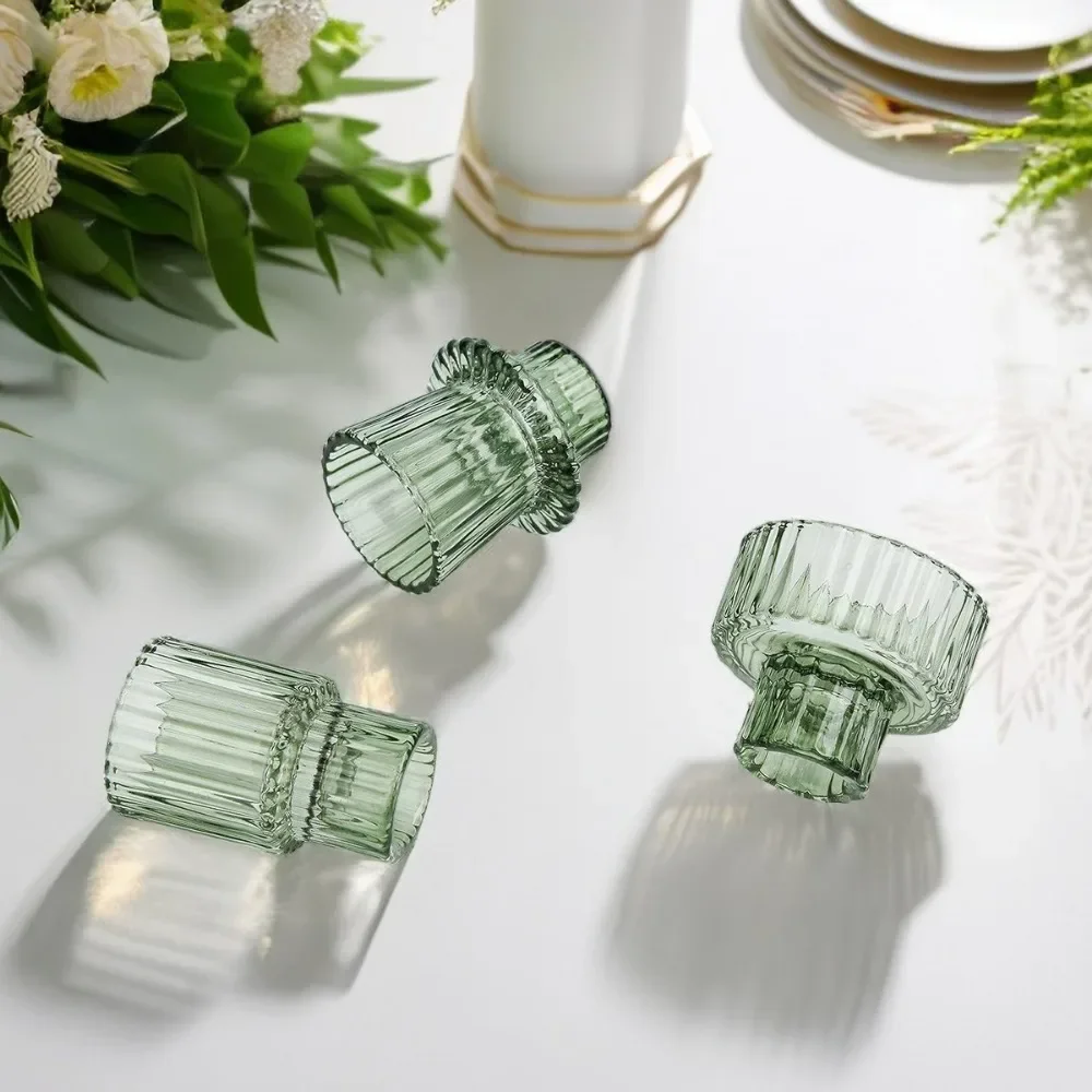 3 ピース/セット両面ガラス製キャンドルホルダー マルチスタ - Candle Making Glass のレビューと価格