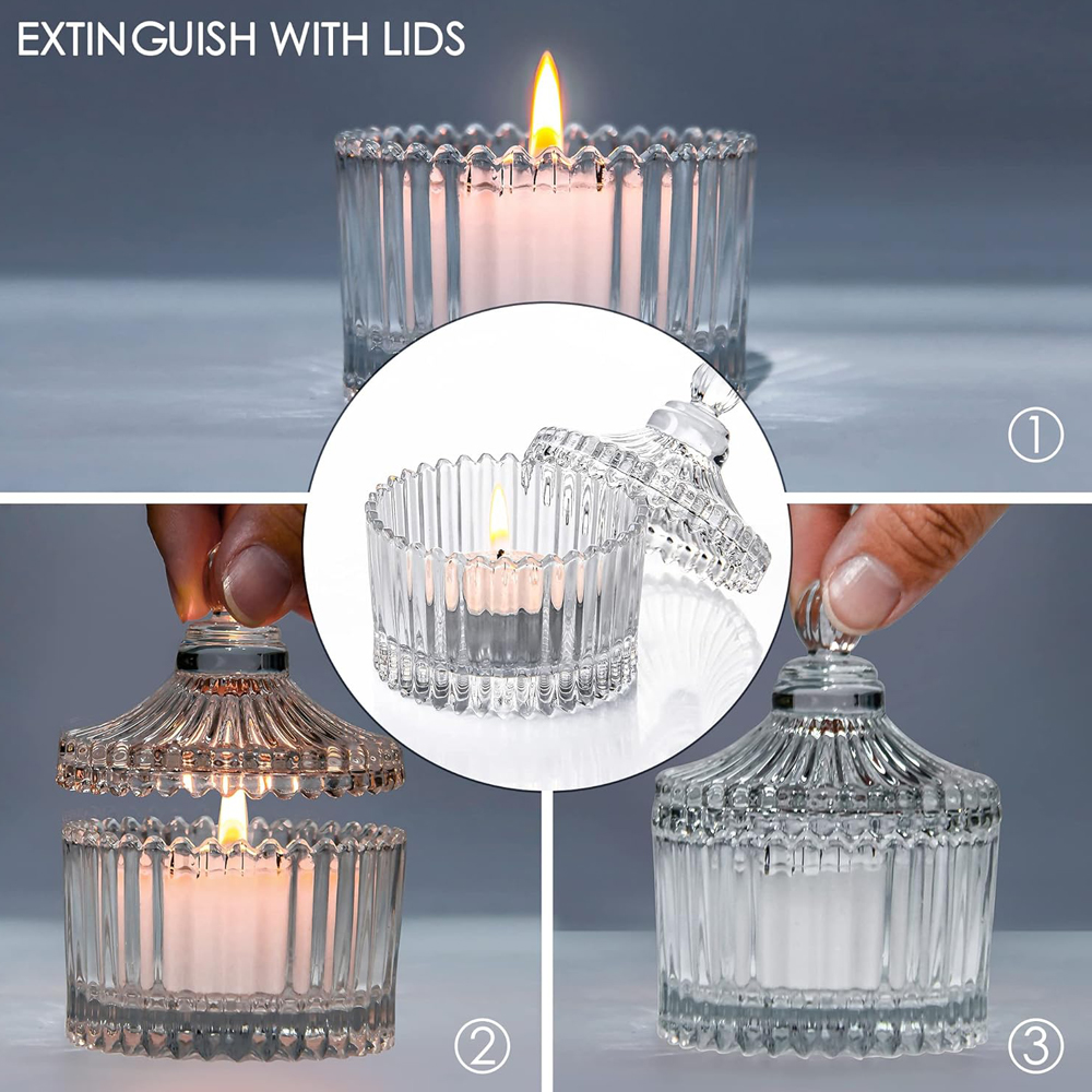 蓋付き奉納用キャンドルホルダー、ティーライトキャンドルホルダ - Candle Making Glass のレビューと価格