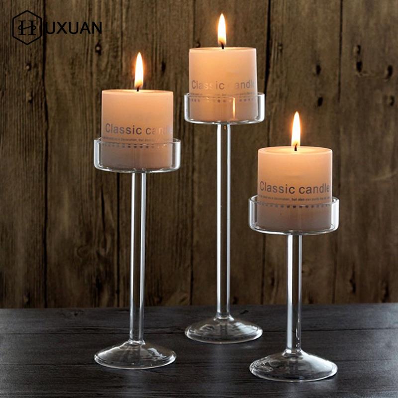 大きなガラスのキャンドルホルダー,クリアな燭台,テーブルスタ - Candle Making Glass のレビューと価格