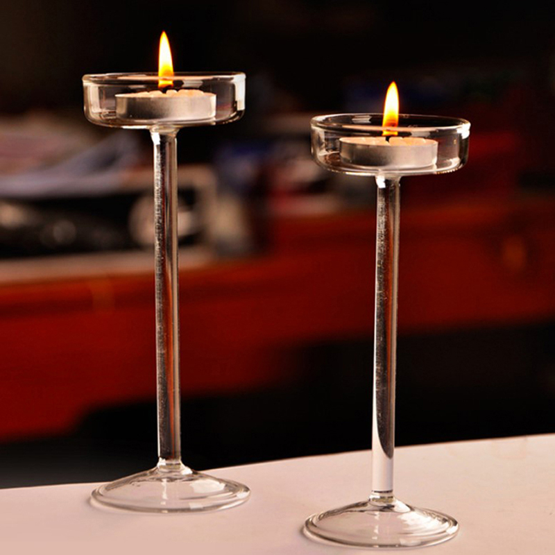大きなガラスのキャンドルホルダー,クリアな燭台,テーブルスタ - Candle Making Glass のレビューと価格