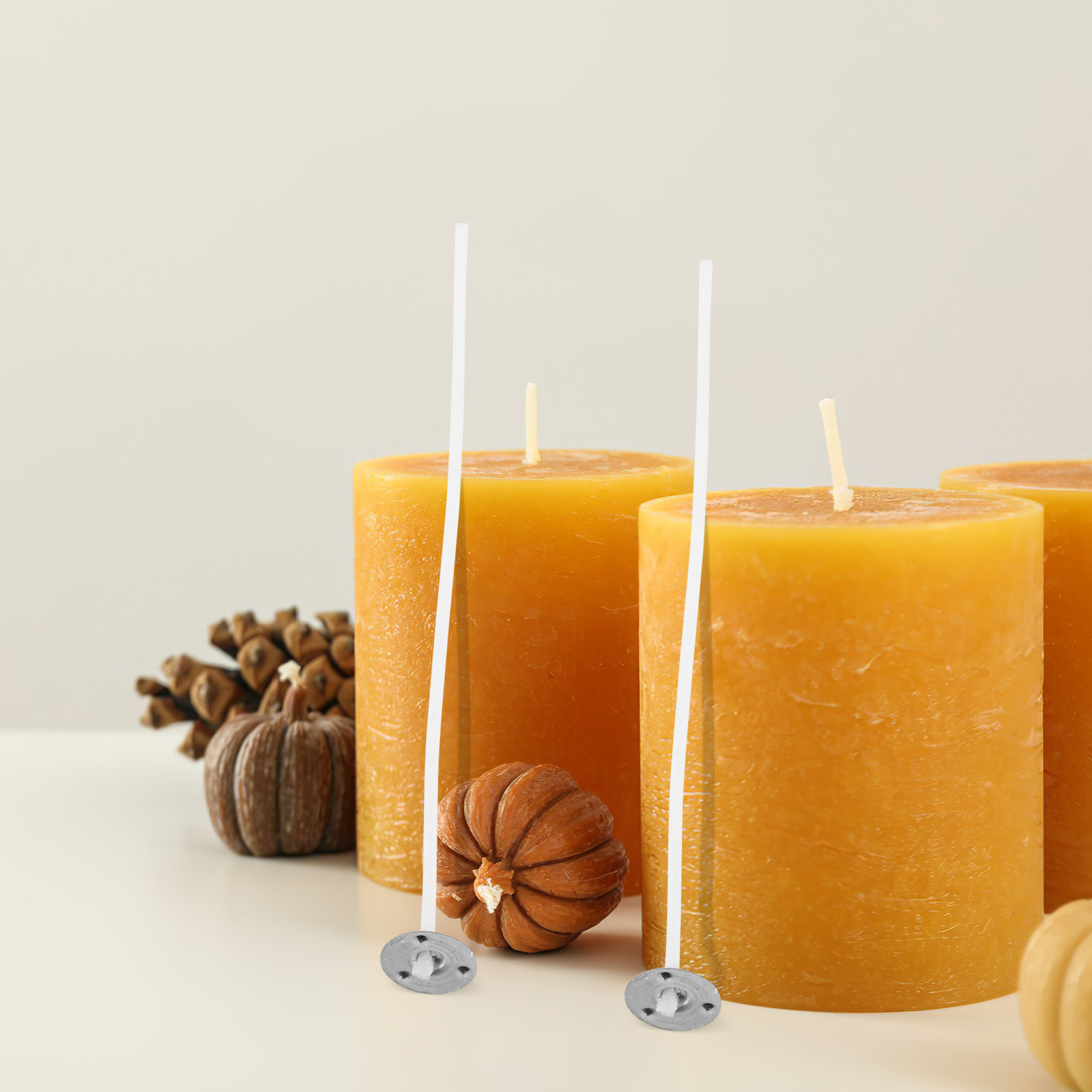 100個入り、高品質な未漂白コットン芯。様々な長さにカット可 - Candle Making Jars のレビューと価格