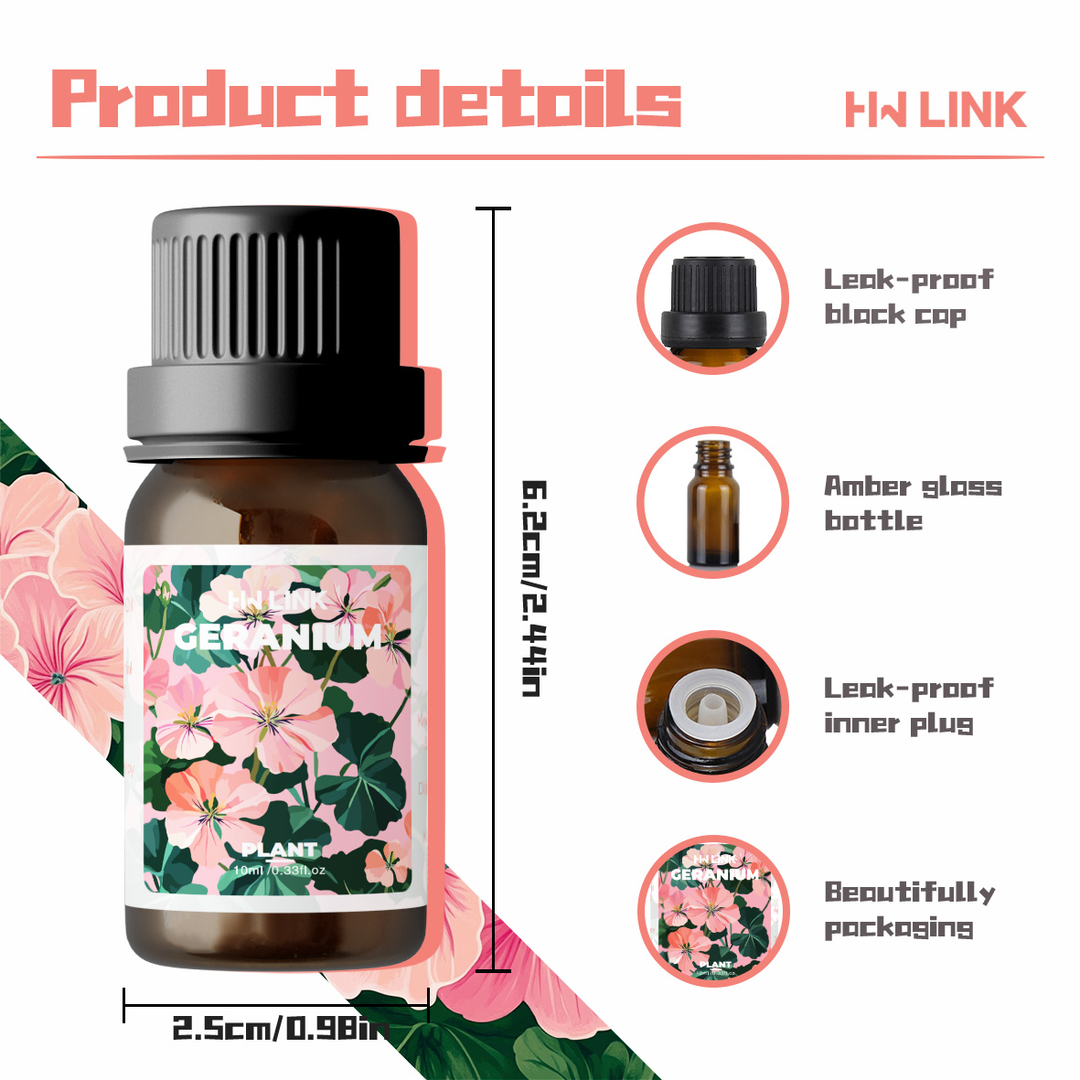 ゼラニウムエッセンシャルオイル 10ml 純粋な天然オイル  - Candle Making Essentials のレビューと価格