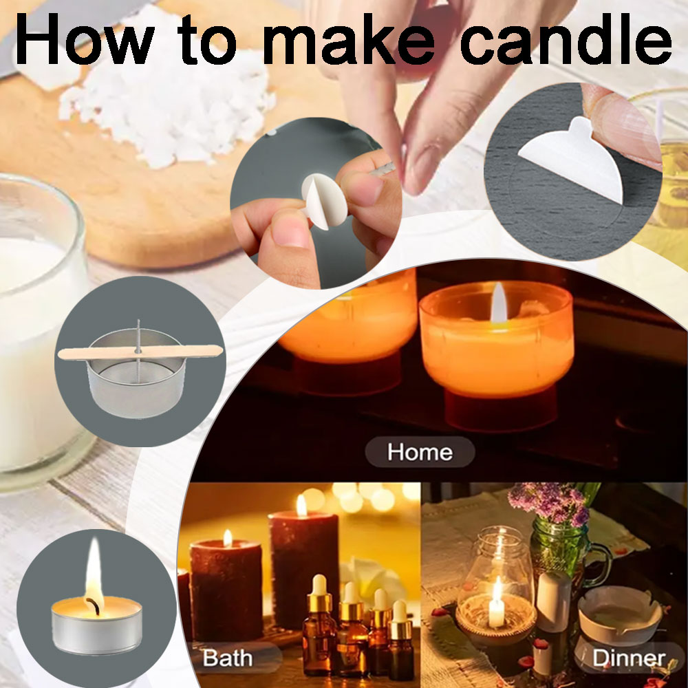55 個フラワーキャンドル芯ウッドスティックホールドソイワッ - Candle Making Wicks のレビューと価格