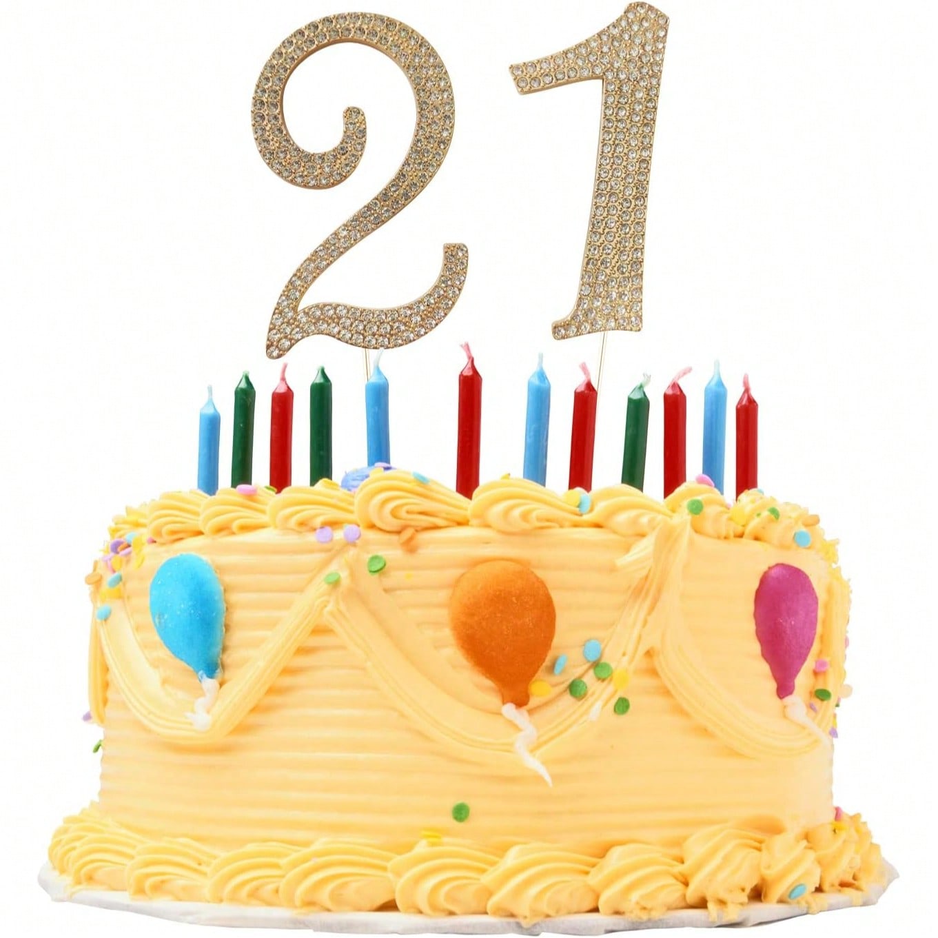 大型ゴールドラインストーンナンバーケーキトッパー（1個）-0 - Candle Making Business のレビューと価格