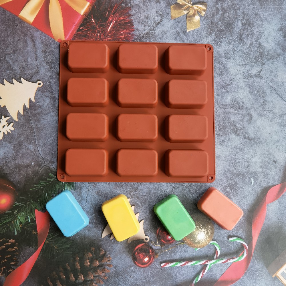 12キャビティスクエアシリコン石鹸型キャンドルキャンドルキャ - Candle Making Easy のレビューと価格