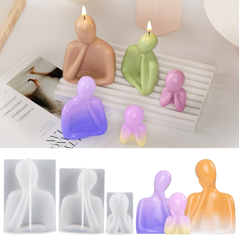 家族のための3Dシリコーンキャンドル,抽象芸術の体,ベントキ - Candle Making Scents のレビューと価格