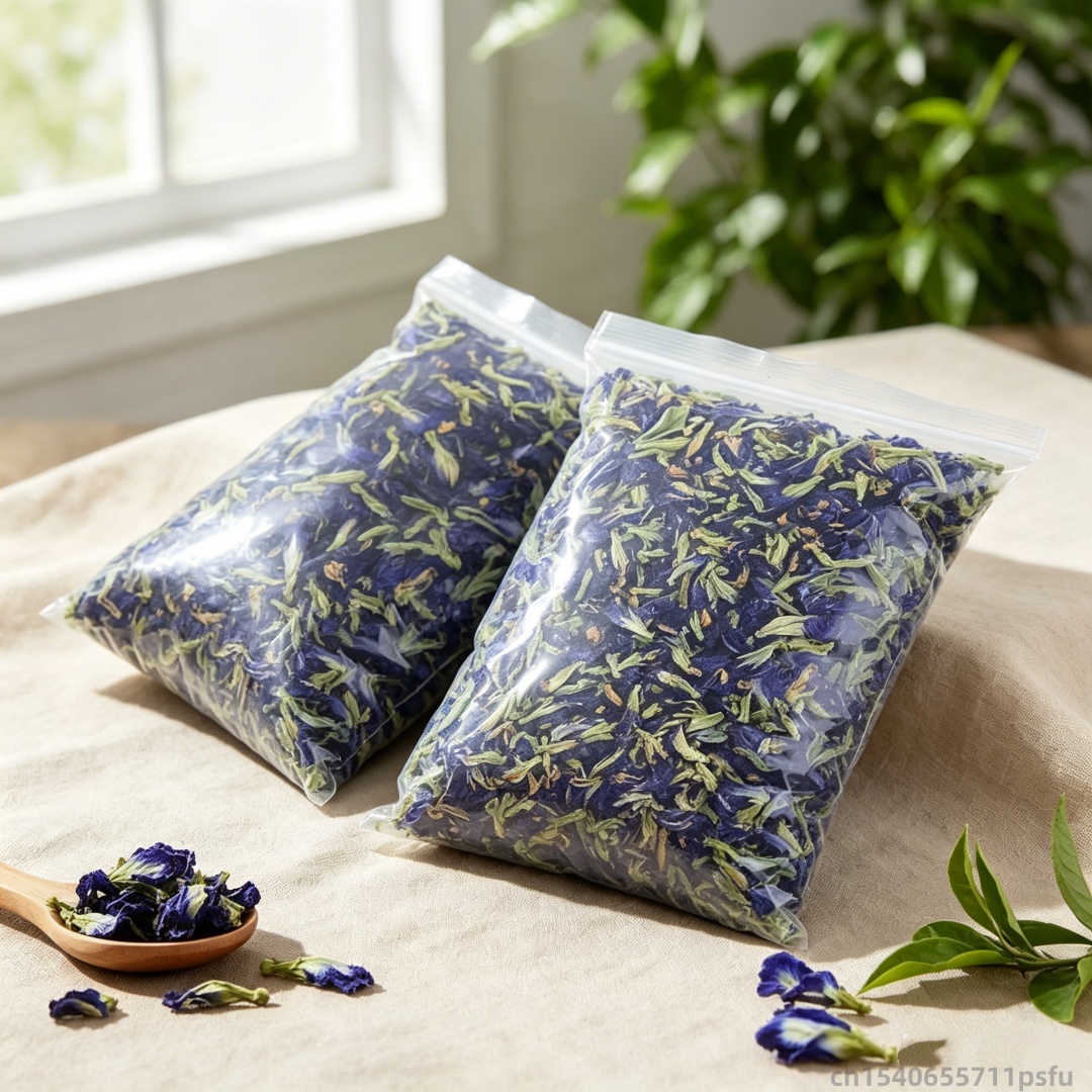 天然蝶蘭ドライフラワーブルーバタフライピーの花美容石鹸ウェデ - Candle Making And Perfume のレビューと価格