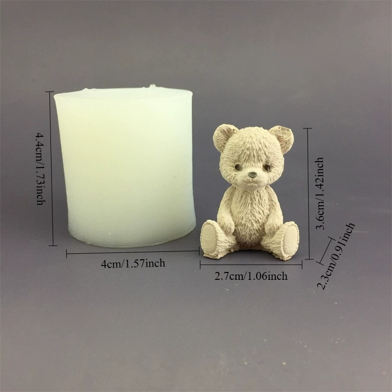 かわいいクマの蜂蜜瓶シリコンキャンドルモールドキューブモール - Candle Making Jars のレビューと価格