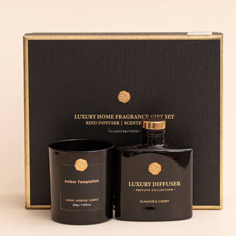 リードディフューザー＆香り付きキャンドルギフトセット、ガラス - Candle Making Glass Jars のレビューと価格