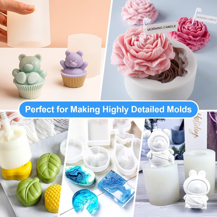 シリコンモールド作成キット、38.8オンス 15A弾性液体シ - Candle Making Business のレビューと価格