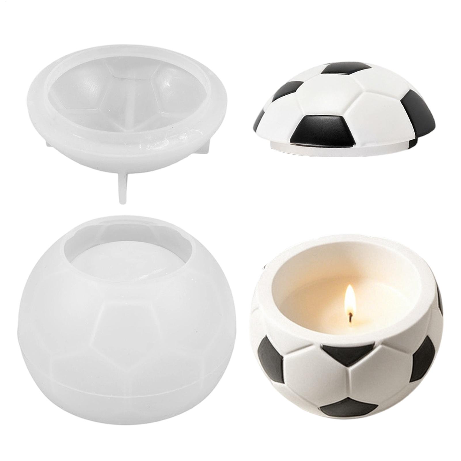 サッカーシリコンモールド 3D 再利用可能なサッカージャーモ - Candle Making Jars のレビューと価格
