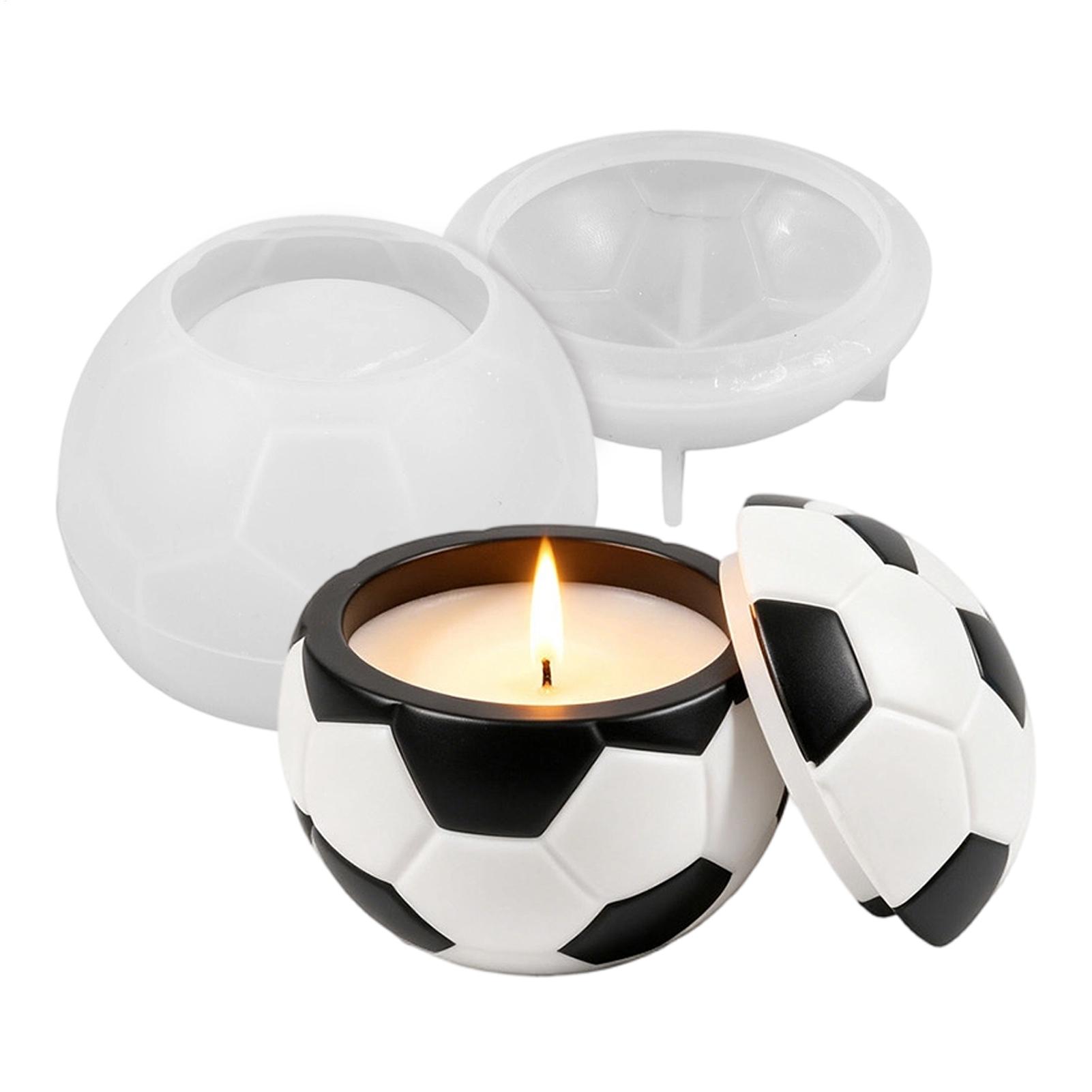 サッカーシリコンモールド 3D 再利用可能なサッカージャーモ - Candle Making Jars のレビューと価格