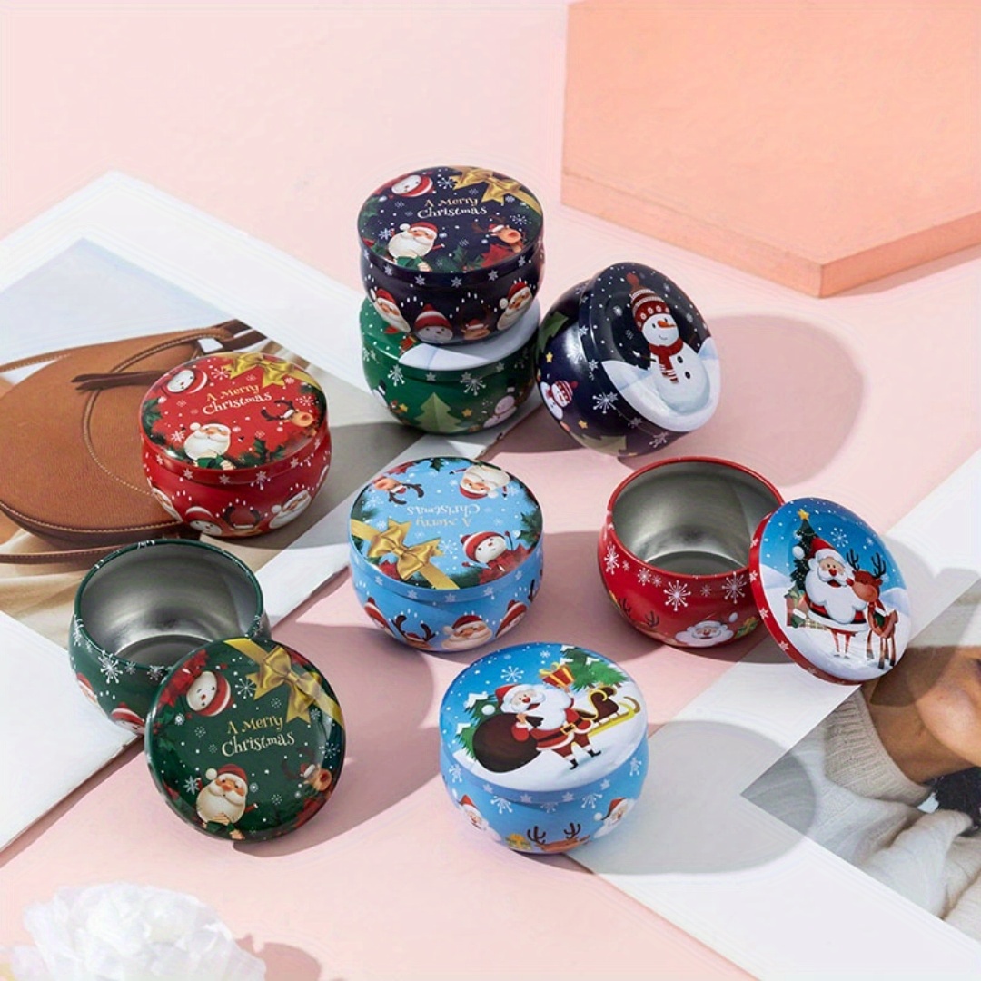 10個セット クリスマスキャンドルジャー - メタル缶、2. - Candle Making Jars のレビューと価格